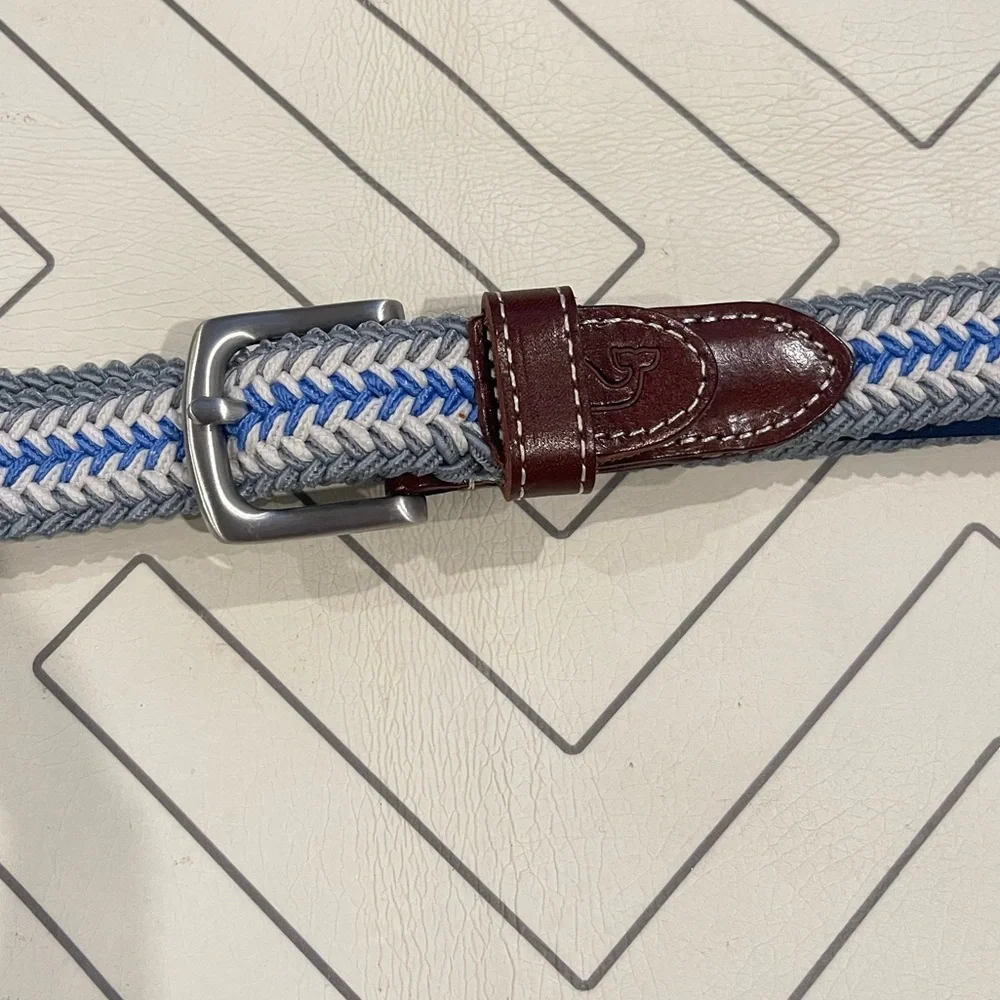 Vineyard Vines Woven Leather Belt